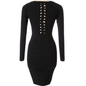 GUESS braided-back-bodycon-dress