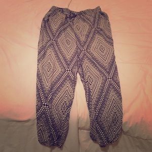 Patterned silky joggers