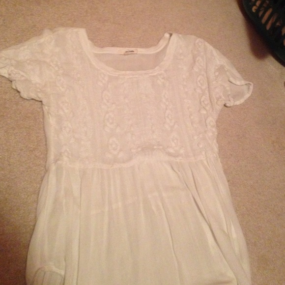 White embroidered blouse