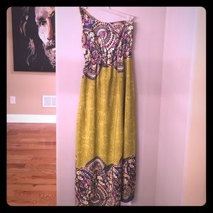One shoulder Grecian maxi