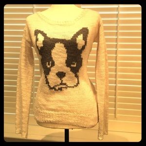 Aeropostale White Bulldog Sweater