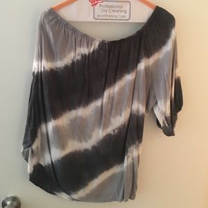 Tie dye one-shoulder top