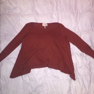 Burnt orange sweater from Anthropologie
