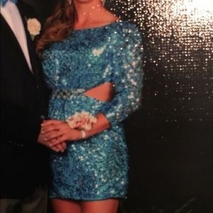 Alyce Blue/Silver Sequined Dress
