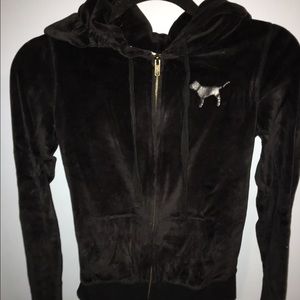 Victoria's Secret velvet hoodie, size small.