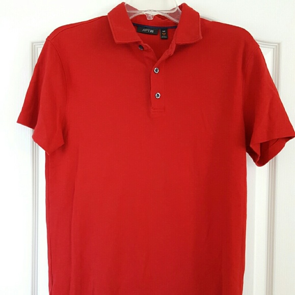 Men's Red Short Sleeve Polo