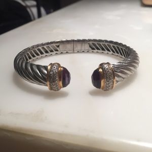 David Yurman Amethyst Cable Bracelet