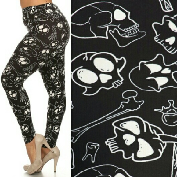 Skull Plus Size Full Lenght Leggings