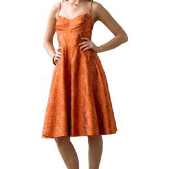 banana republic orange dress
