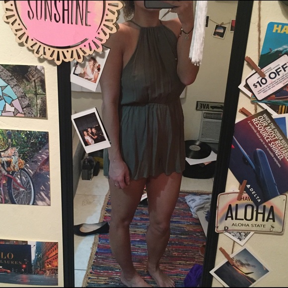Olive green romper