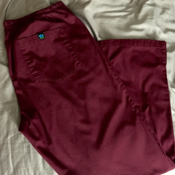 Maevn maroon (wine) large scrub pants