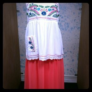 Embroidered Tank & Skirt
