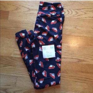 One size bnwt lularoe pumpkin pie leggings