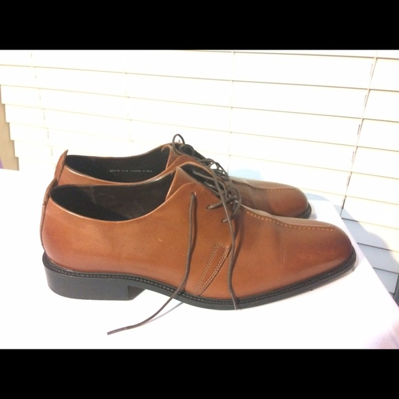 Brown leather shoes