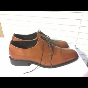 Brown leather shoes