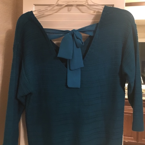 AB Studio Oversized Teal Sweater