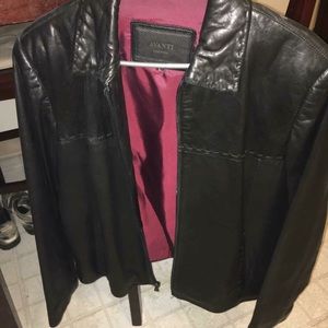 Leather coat