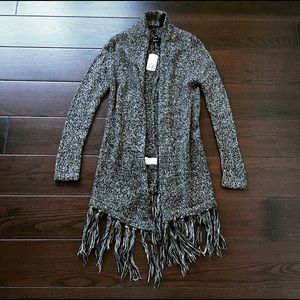 Long fringe cardigan