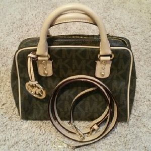 SOLD Michael Kors Signature Brown MK Small Satchel