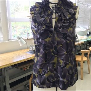 J.Crew Silk Ruffle Blouse (Size 4)