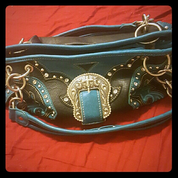Turquoise Buckle Purse