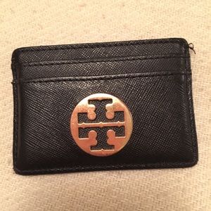 Tory burch card holder black