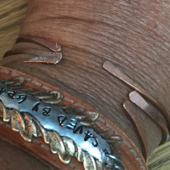 Copper bangle set - Picture 2 of 8