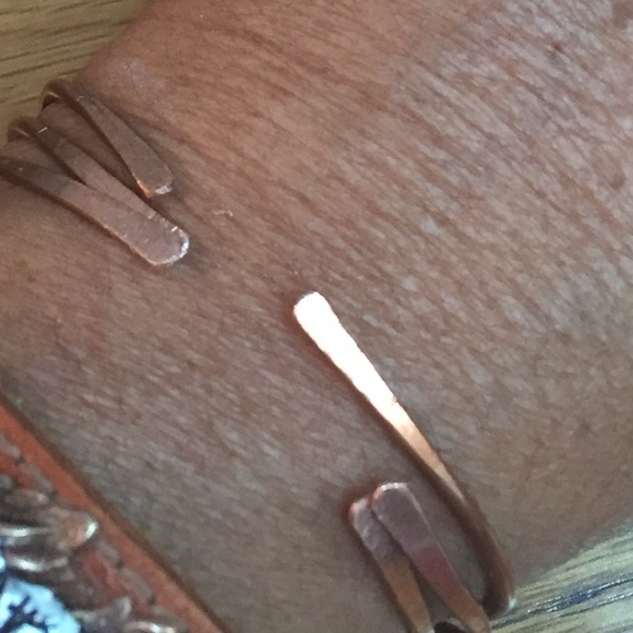 Copper bangle set - Picture 3 of 8