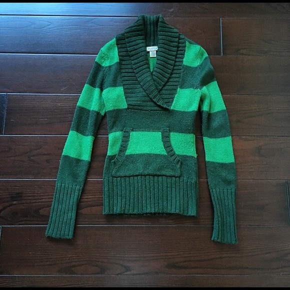 Green Striped Sweater