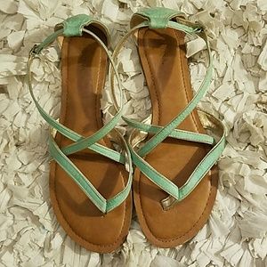 DISCOUNTED - LAST CHANCE! Mint Gladiator Sandals