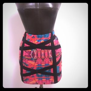 Printed mini skirt