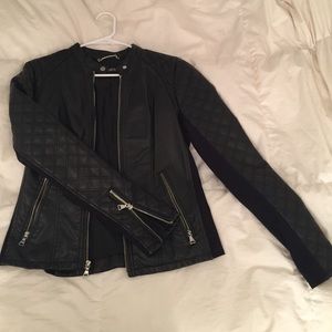 Black leather Express jacket size Medium.