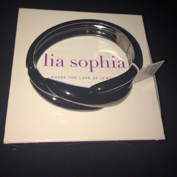 Lia Sophia dark metal bracelet