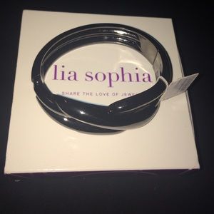 Lia Sophia dark metal bracelet