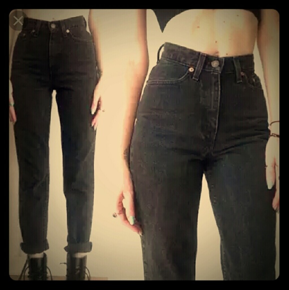 Vintage black 550 Levi's