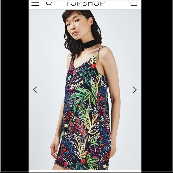 TOP SHOP jungle print dress size 4