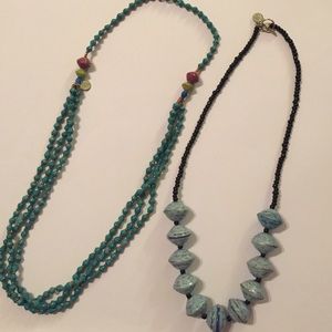 Set of two bead for life necklaces