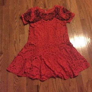 Free People red lace dress
