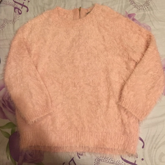 Baby Pink flurry Angola sweater