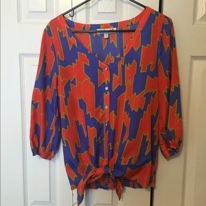 patterned top from Francesca's