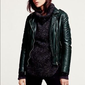 Muubaa On the Green Motorcycle Leather Jacket