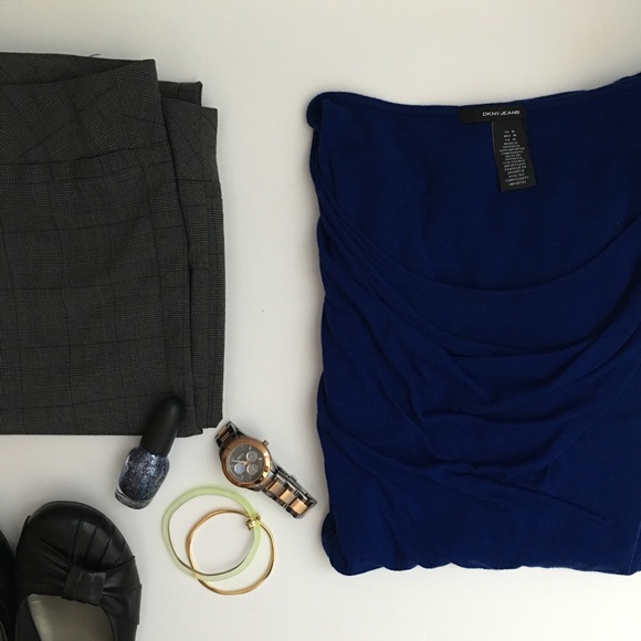 DKNY Drape Front Top