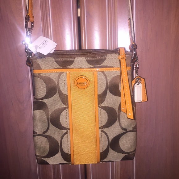 Coach Crossbody Khaki/Orange