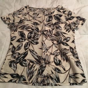 J Crew NWT tropical boat neck top size S