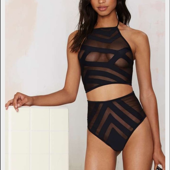 Lee + Lani Tal Aviv Mesh Bathing Suit Top