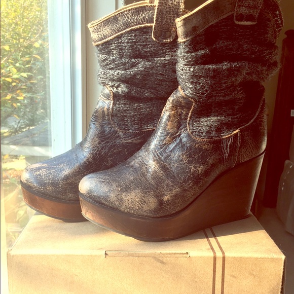 Bed Stu bruges hand made boots with 3 inch heels