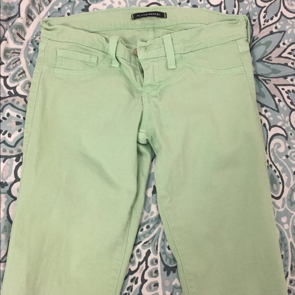 Mint green Flying Monkey skinny jeans