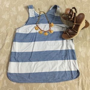 GAP Striped denim tank