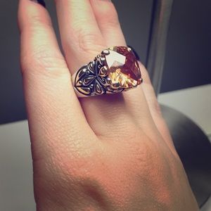Amber costume ring