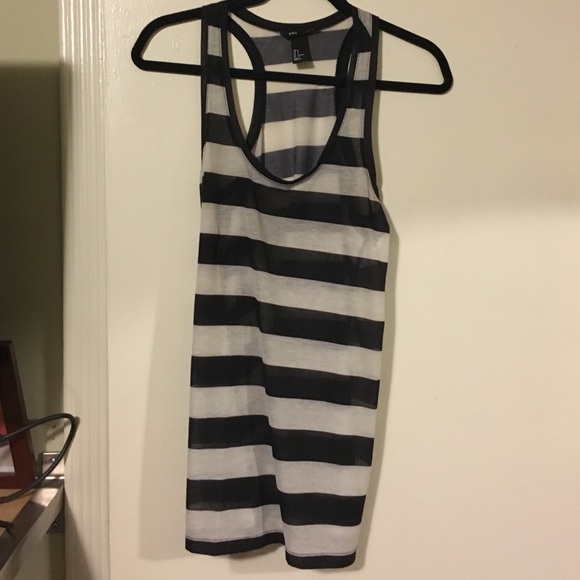 Black & white striped tank